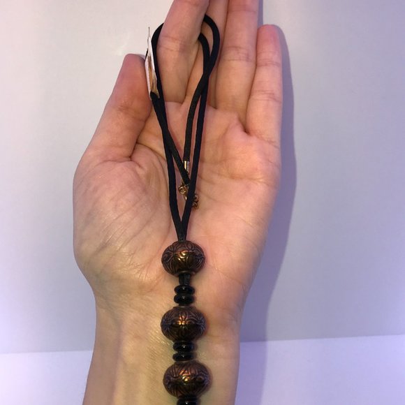 17 1/2" Brown Satin Cord Necklace - Picture 4 of 7